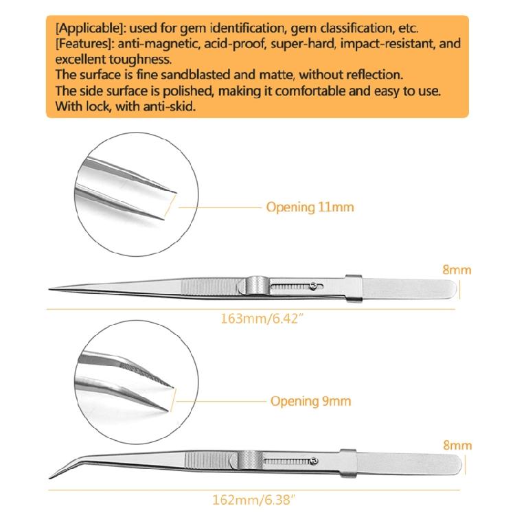 Portable Soldering Tweezer Diamond Pick up Tweezers for Gemstone DIY Crafting