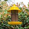 Finch Feeders for Outside Metal Mesh Food Container Tube with Tray Wild Bird Feeders for Yard Patio Balcony Porch Tree Fence
