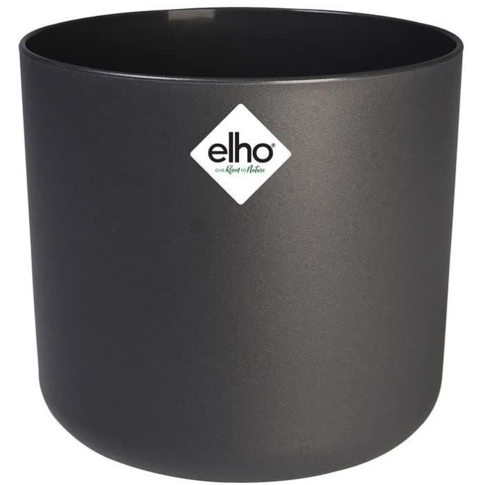 ELHO B.For Soft Pot de fleurs rond 25 - Noir - Ø 25 x H 23 cm - intérieur - 100% recyclé