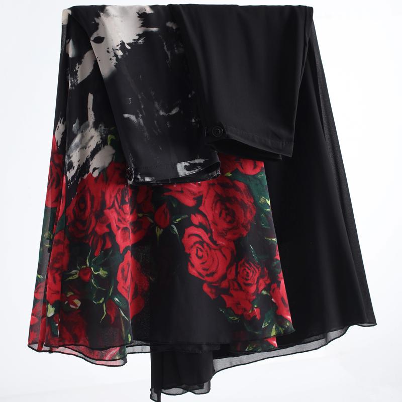 Elegant Summer Chiffon Pants Women Fashion Casual High Waist Wide Leg Pants Vintage Clothes