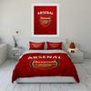 Ensemble de literie logo Arsenal rouge Ensemble de housse de couette Housse de couette Taies d'oreiller Décoration de la maison (1 * Housse de couette 2 * Taies d'oreiller, sans couette)