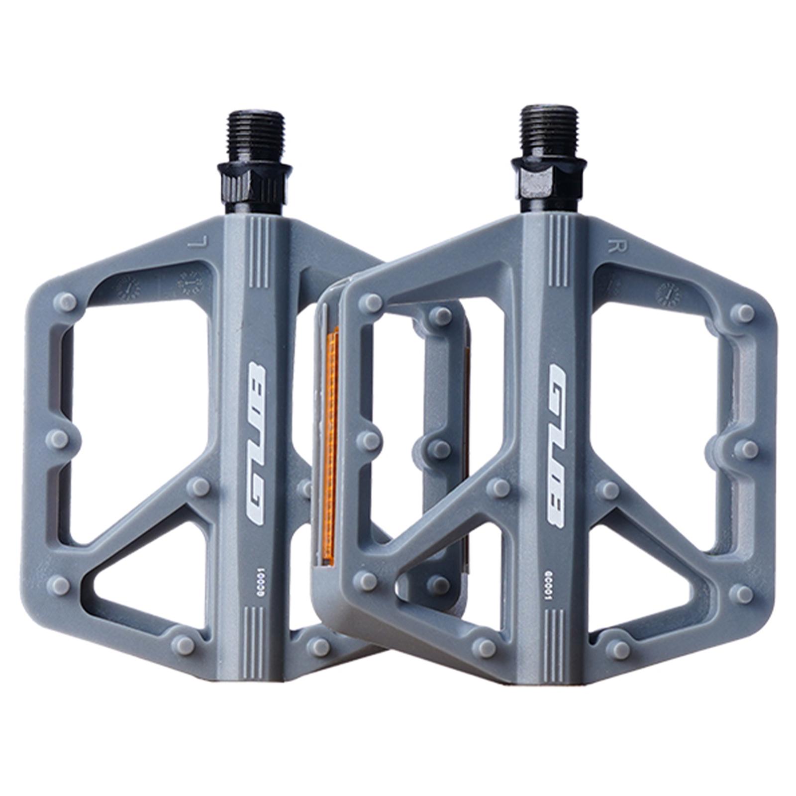 

Road Bicycle Pedals Non-Slip Platform Pedals Nylon Bearing Flat Pedals for Mountain Bikes сірий