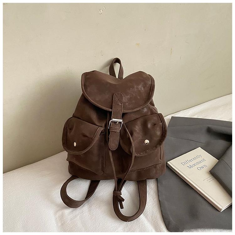Korean Version of College Student Backpack 2025 New Retro Trend Fashion Student Bag Personalized Ins Foreign Style Backpack