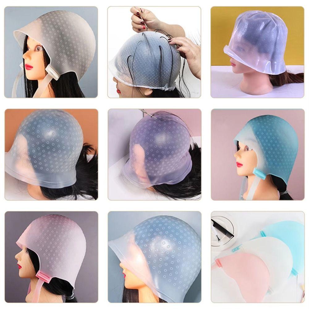 Reusable Adjustable Hair Dye Hat Professional Hair Highlighting Cap Hairdressing Tools