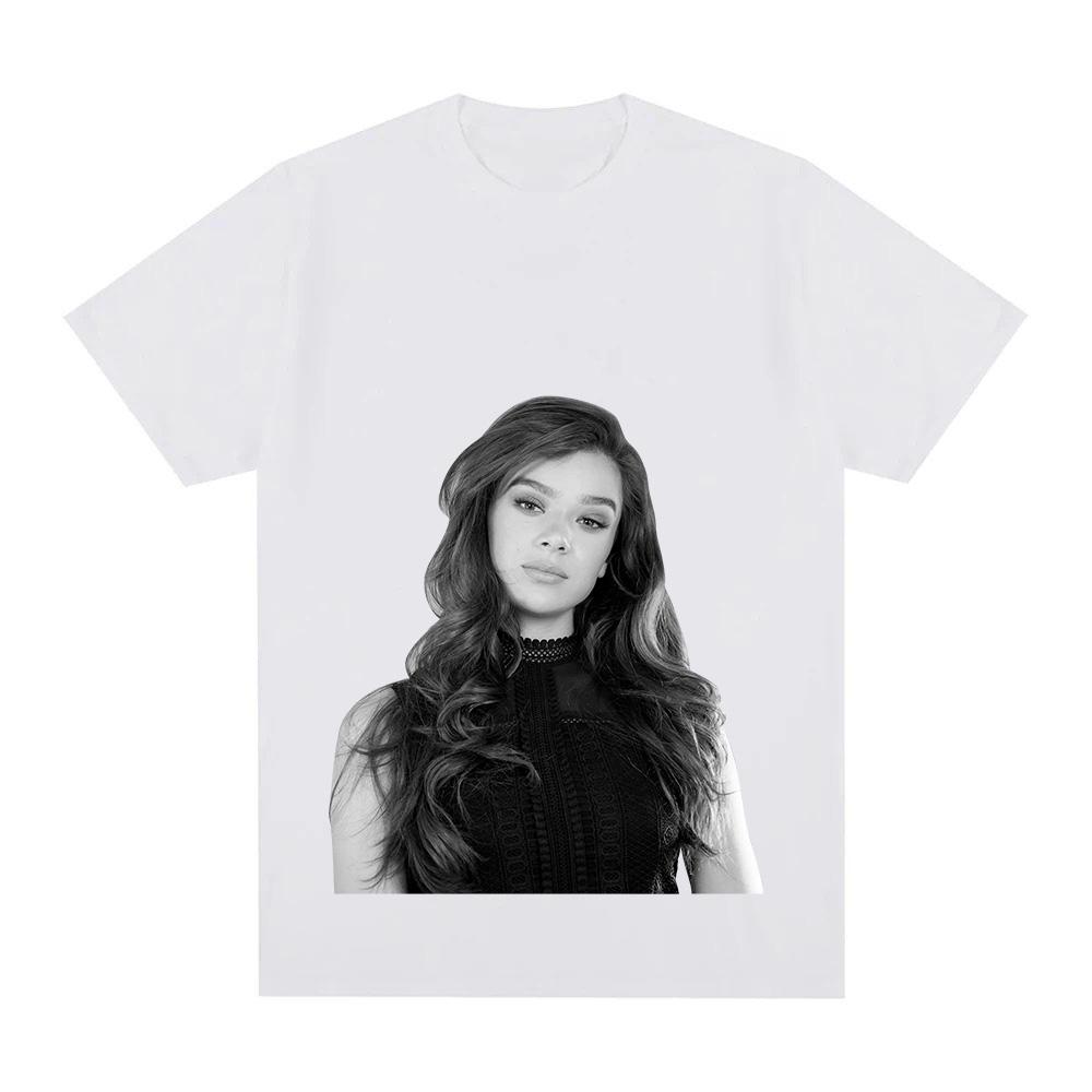 Hailee Steinfeld TShirt Round Neck Short Sleeve Graphic Printing Camisetas Casual Fashion Cotton Clothing Ropa Mujer Clothes