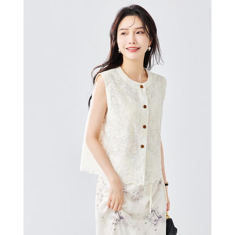 TERRE BLEUE Women's New Chinese Style Loose Sleeveless Vest