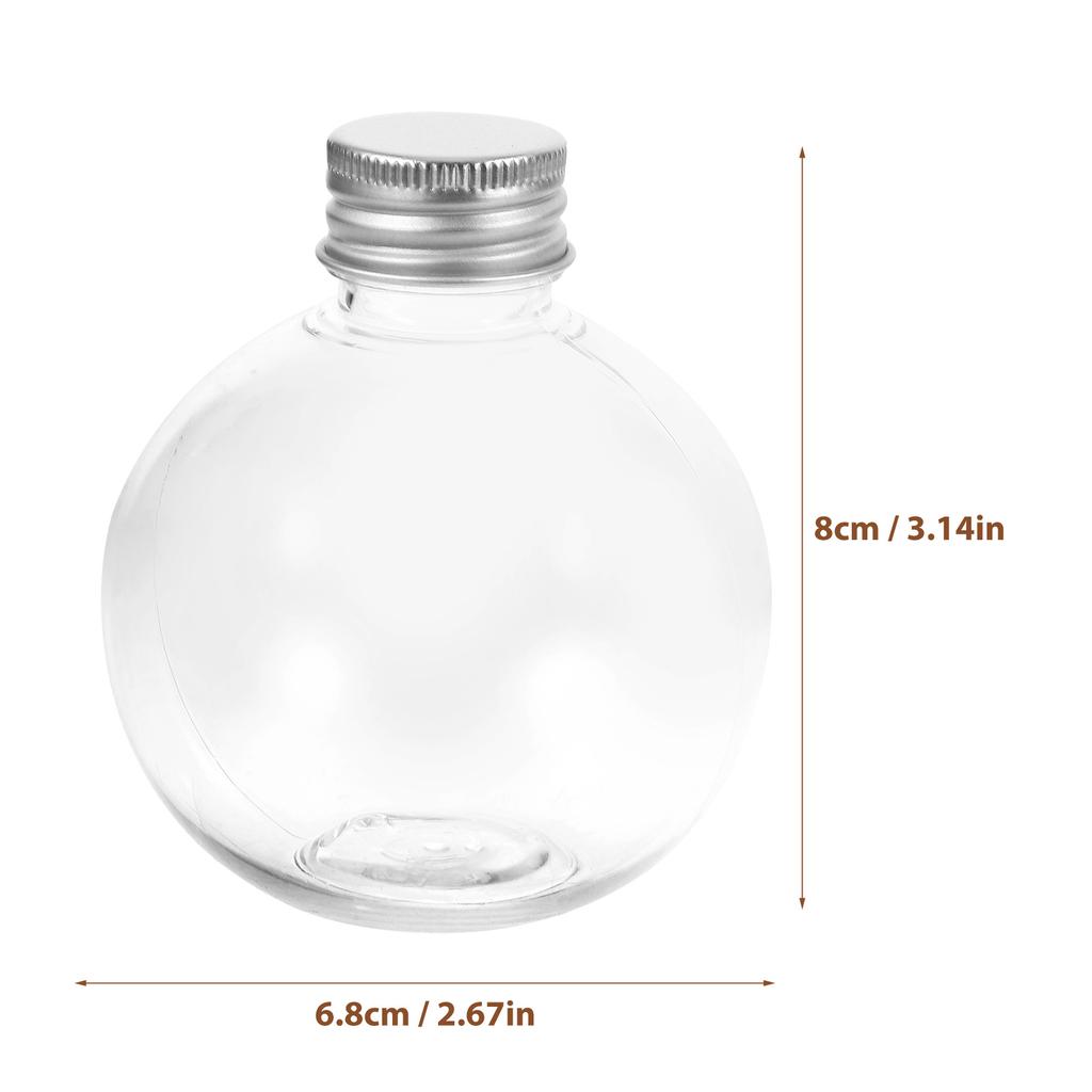 25pcs Christmas Candy Fillable Bottles Clear Plastic Ball Ornament DIY Drift Wishing Bottles Petals Fillable Juice Bottles 150ml