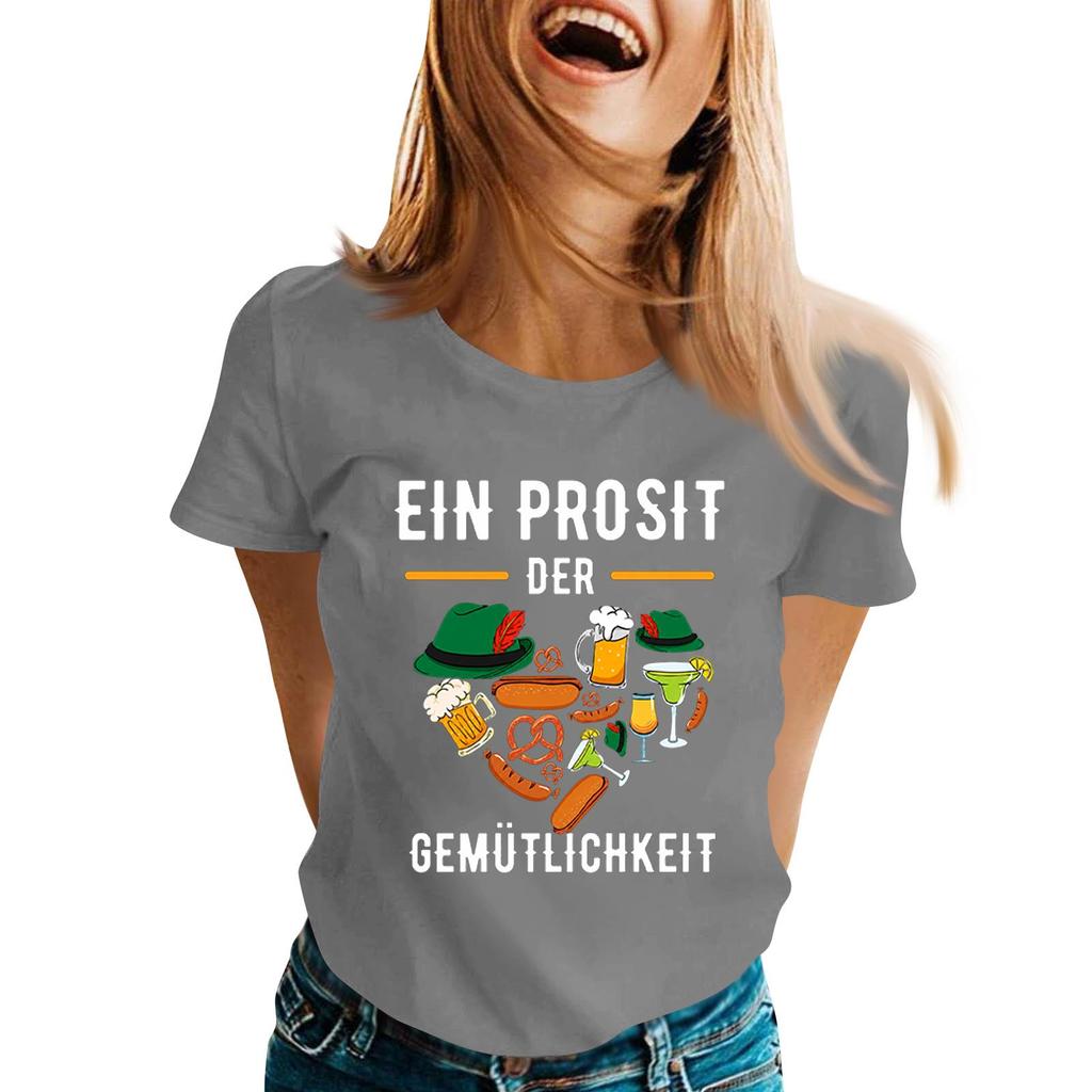 Fashion Casual Unisex Letter Print T-Shirt with Festival Graphic Design - Short Sleeve Round Neck Tee for Men and Women