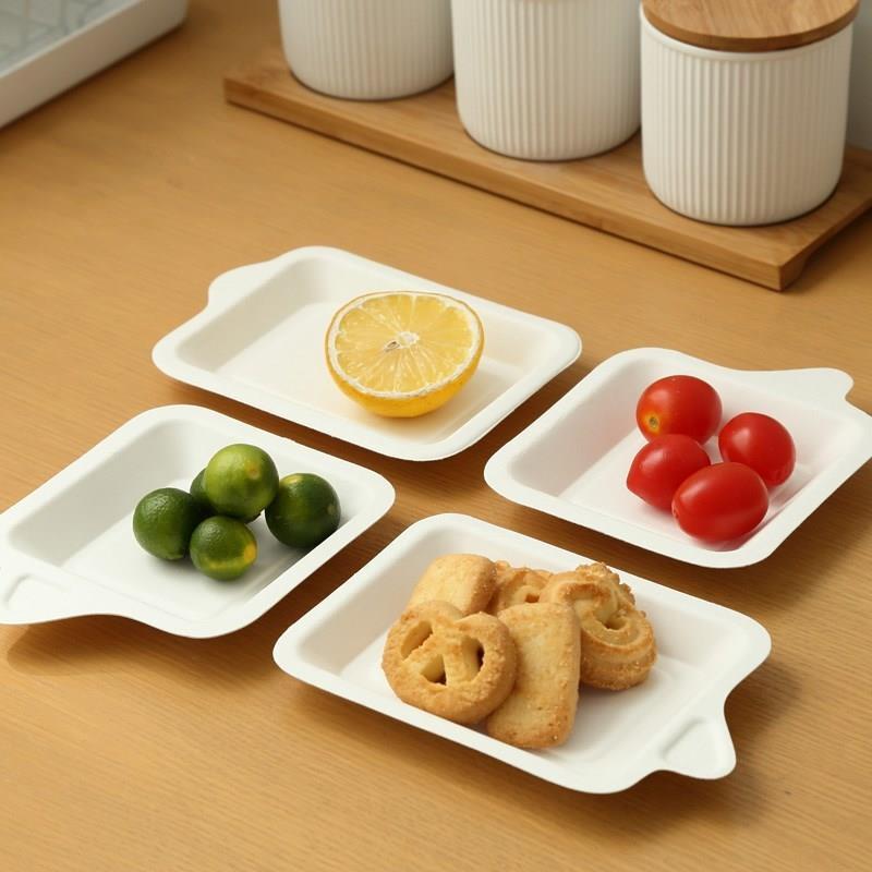 

Disposable 4-inch Square Biodegradable Paper Plates