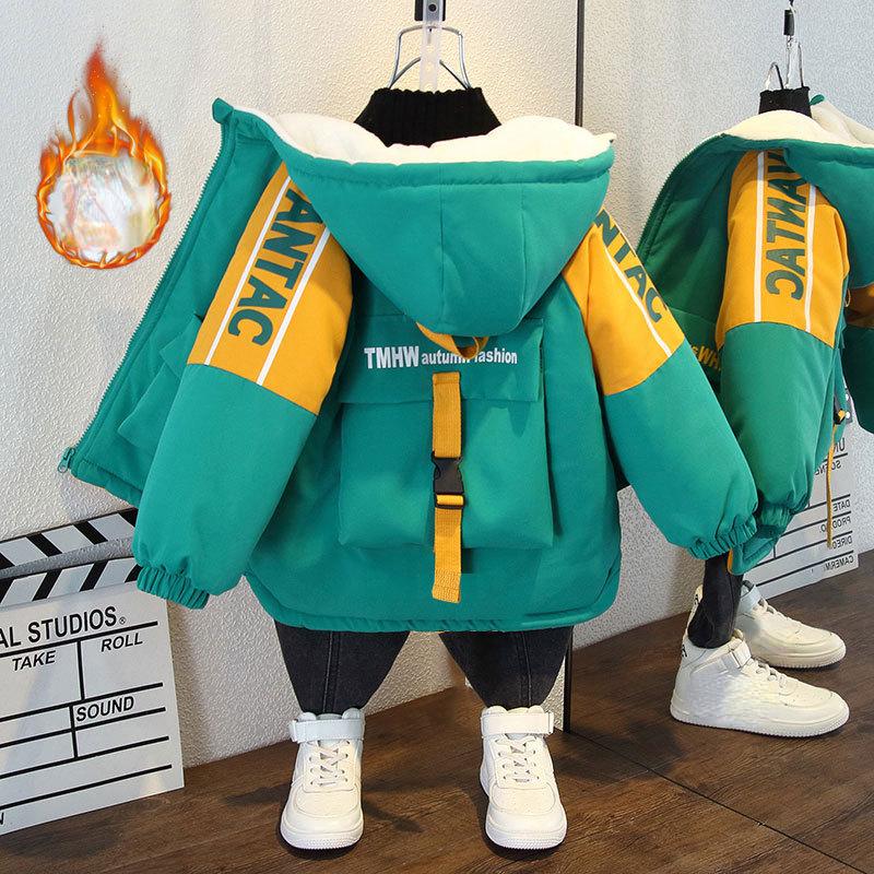 Children's Thick Coat Autumn and Winter Boys Casual Fleece Coat