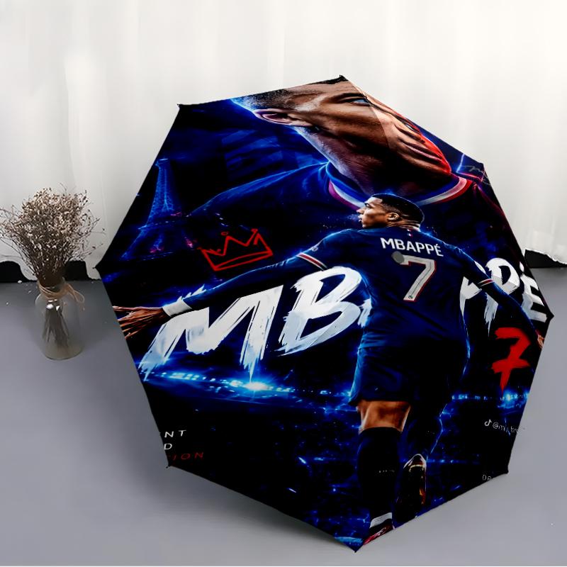1pc M-Mbappe Umbrella, Sun Protection, And UV Shielding. It Has Eight Sturdy Ribs for Outdoor Use And Perfect As a Holiday Gift