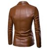 Spring and Autumn Men's Korean Style Leather Jacket PU Motorcycle Men's Slim Leather Jacket Men's American Size Jacket