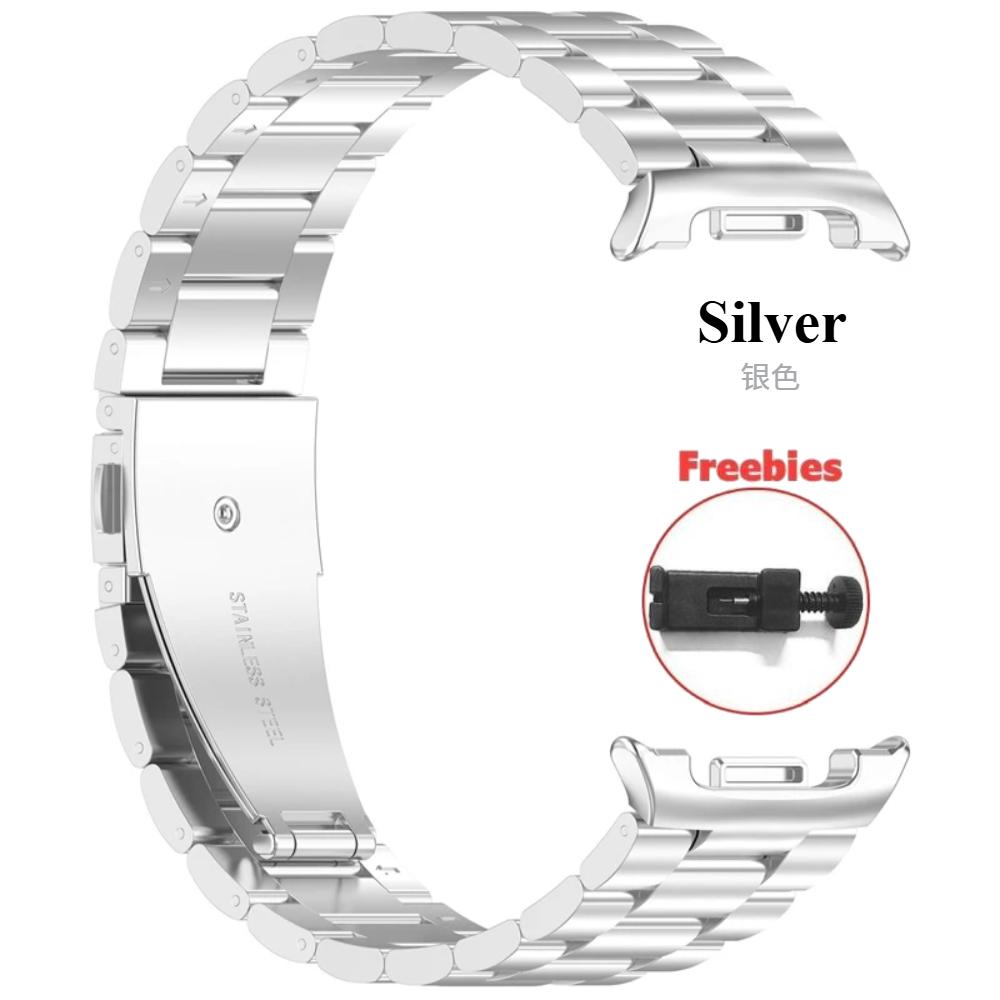

Металлический ремешок для Samsung Galaxy Watch 8 40 мм 44 мм, браслет из нержавеющей стали для замены, для Galaxy Watch8 Classic Correa For Watch 8 Classic серебряный