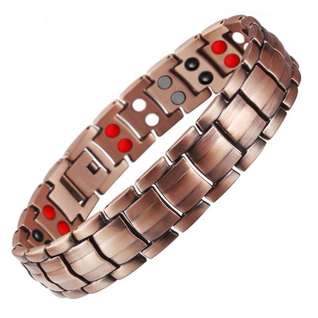 Double-Row Magnetic Men's Bracelet - Detachable European & American Style