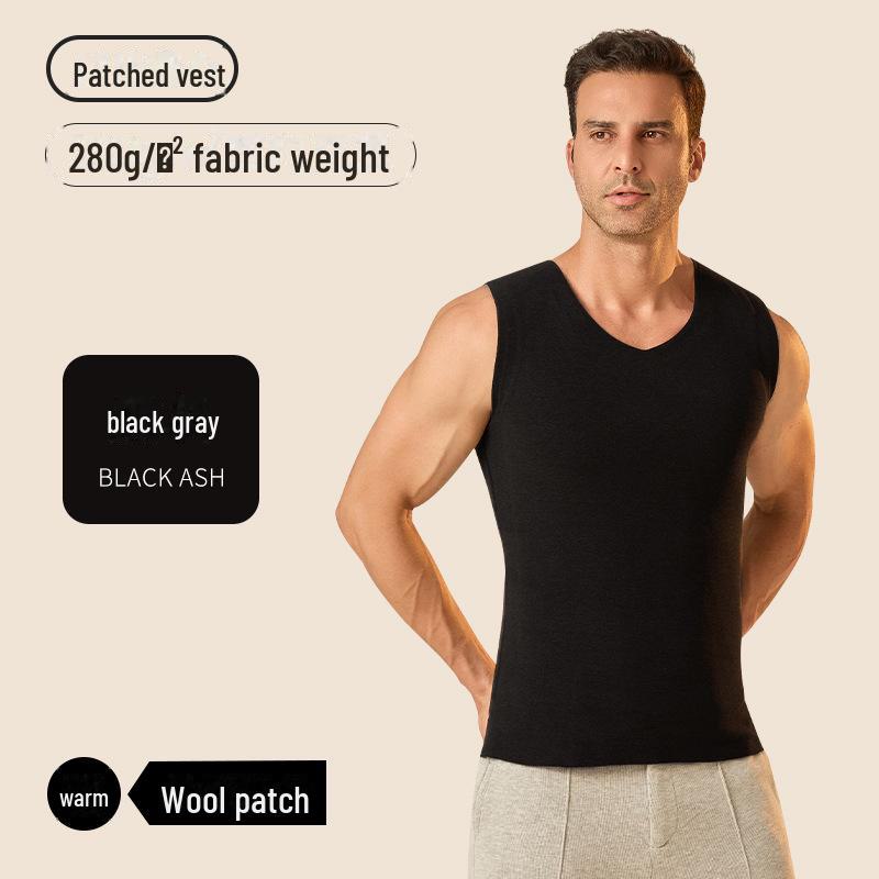 7A Men's Seamless Antibacterial Wool Vest - Warm, Thick, Plus Velvet for Winter