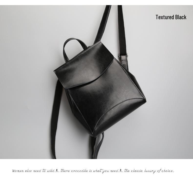 Europäische & Amerikanische Mode Vielseitiger Rindsleder-Rucksack: Damen Multifunktionstasche aus echtem Leder.