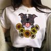 Cute classic cartoon bull terrier Harajuku print T-shirt unisex summer pet pattern shirt dog lover top gift dog owner shirt