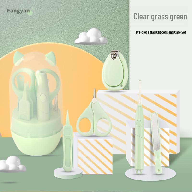 Nagelknipser-Set für Neugeborene: Anti-Quetsch-Nagelknipser, Kinderfeile & Ohrenschmalzlöffel