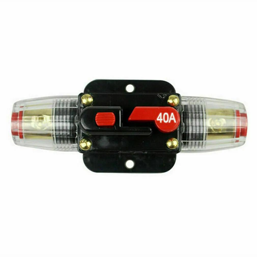 Circuit Breaker Fuse Holder For 12V 24V DC Car Audio Manual Reset And Waterproof Features For Optimal Performance