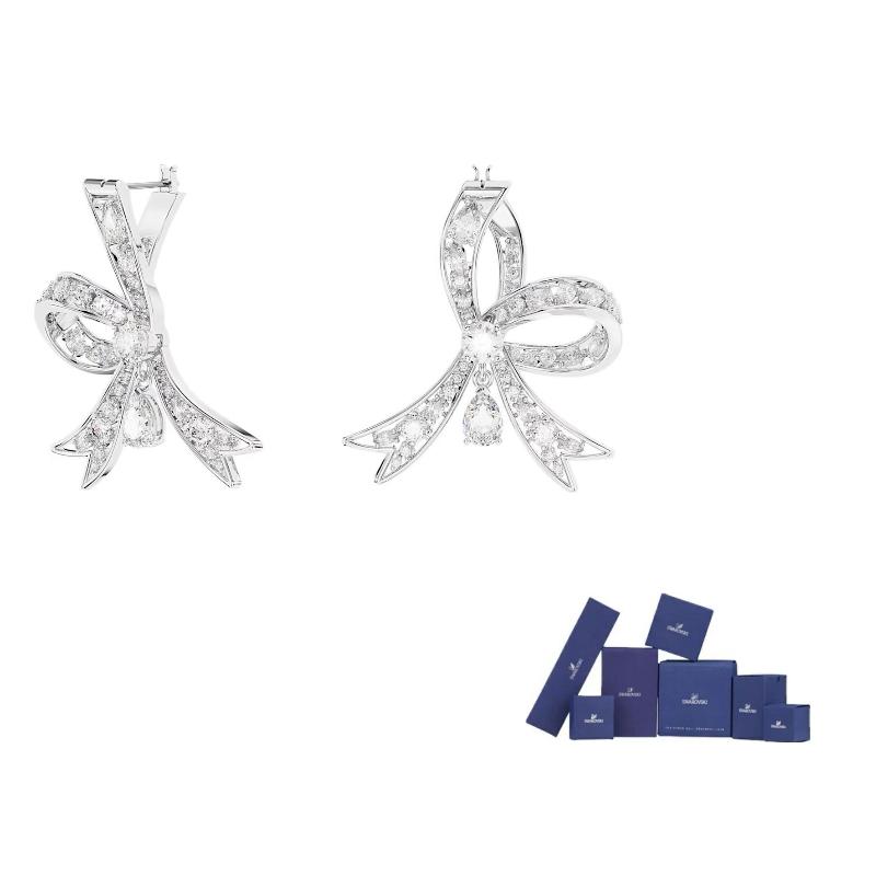 Swarovski Volta Rhodium plated Earrings Womens F-Original brand box