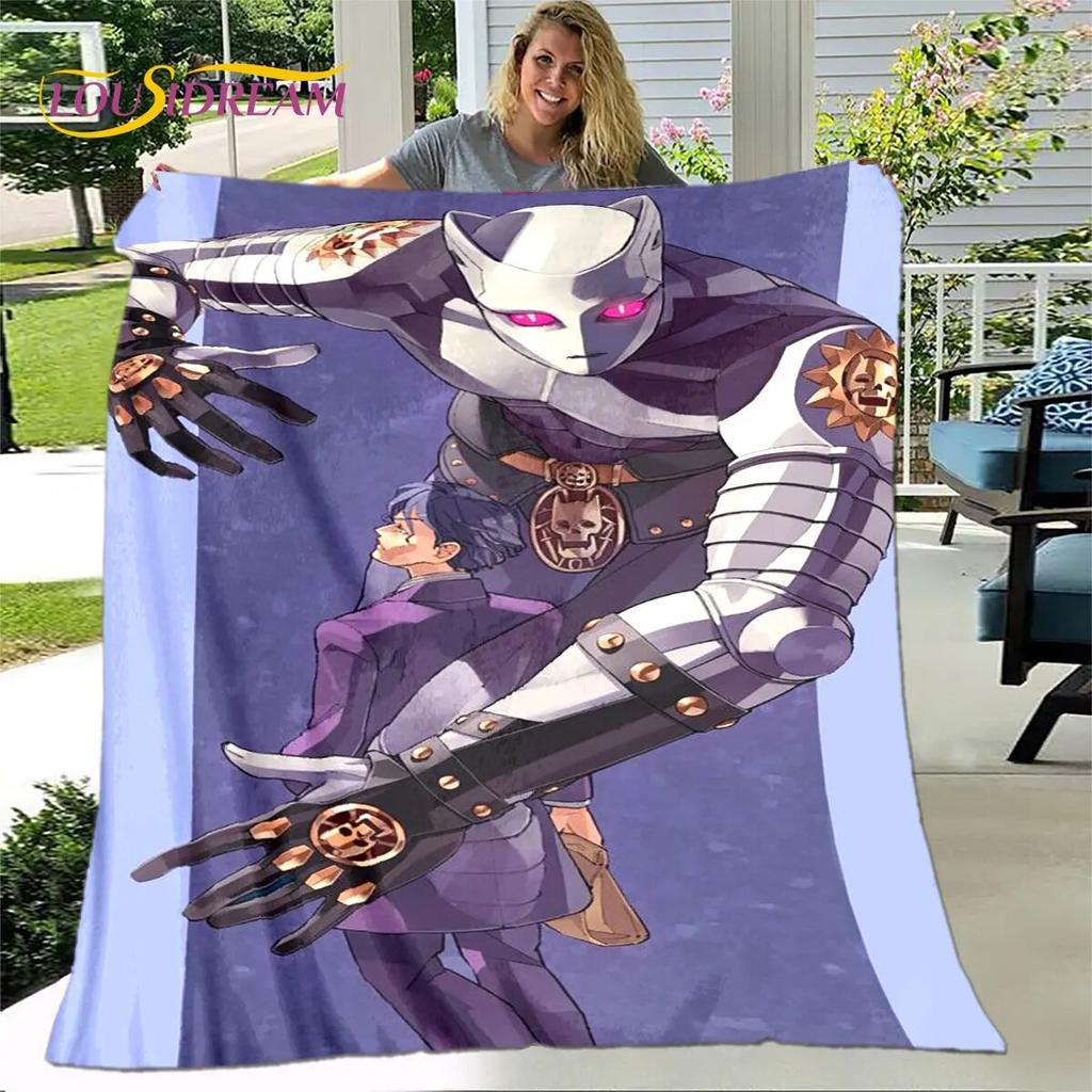 Jojo's Bizarre Adventure Anime Soft Plush Blanket,Flannel Blanket Throw Blanket for Living Room Bedroom Bed Sofa Picnic Cover