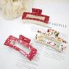 UV Printed Christmas Hair Clips - Stylish Updo Claw Clips for Women's Hair