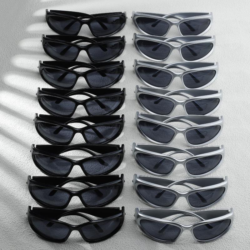 

Набор из 16 штук мужских модных очков в стиле панк Y2K, с объемной оправой, персонализированные, подходят для повседневных клубных встреч