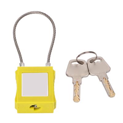 Blocco Tagout Cavi di Blocco Maniglia Grillo 85mm Lucchetto di Sicurezza in Acciaio con 2 Chiavi per Manutenzione Attrezzature