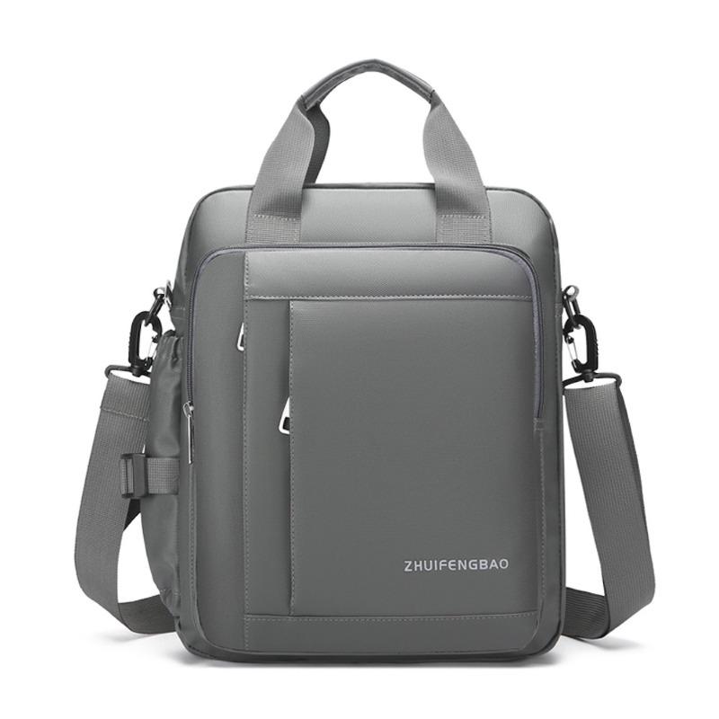 

Многофункциональная деловая сумка-тоут простая вместительная мужская сумка через плечо для поездок на работу повседневная мужская сумка для улицы серый