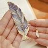Artistic Feather Metal Bookmark with Tassel Vintage Elegant Page Marker Durable Rust-Resistant Fantasy Gift for Book Lovers Writers & Students