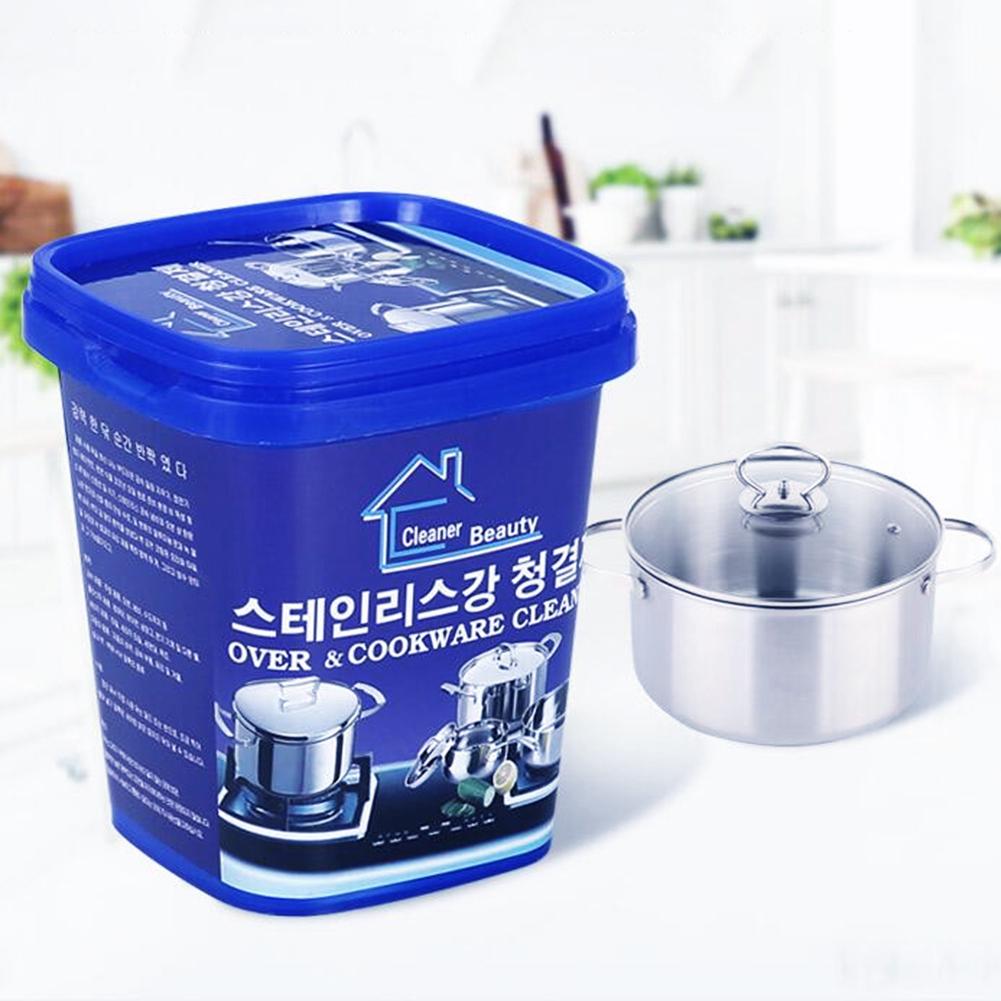 500g Stainless Kitchenware Dirt Pan Kitchen Stain Rust Steel Cleaner