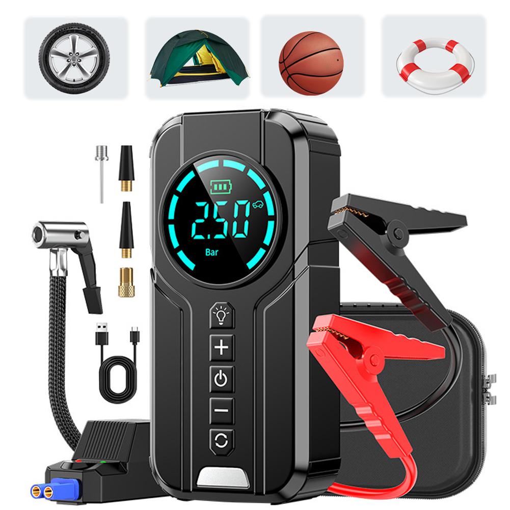 150PSI Mini Tire Inflator Multifunctional Car Tires Air Pump USB Rechargeable 4 in 1 Wireless Air Pump for Emergency