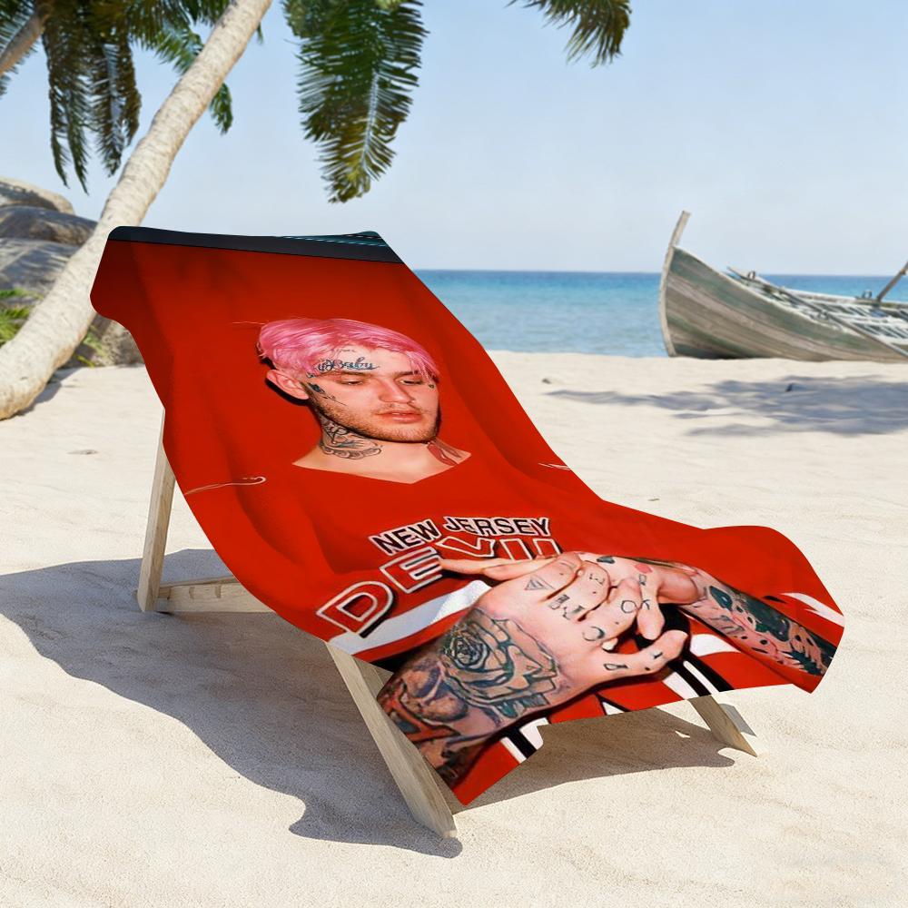 Singer Lil Peep Rapper Towel Sports Quick Dry Travel Camping Gear Sandproof Soft Light Large Beach Towel