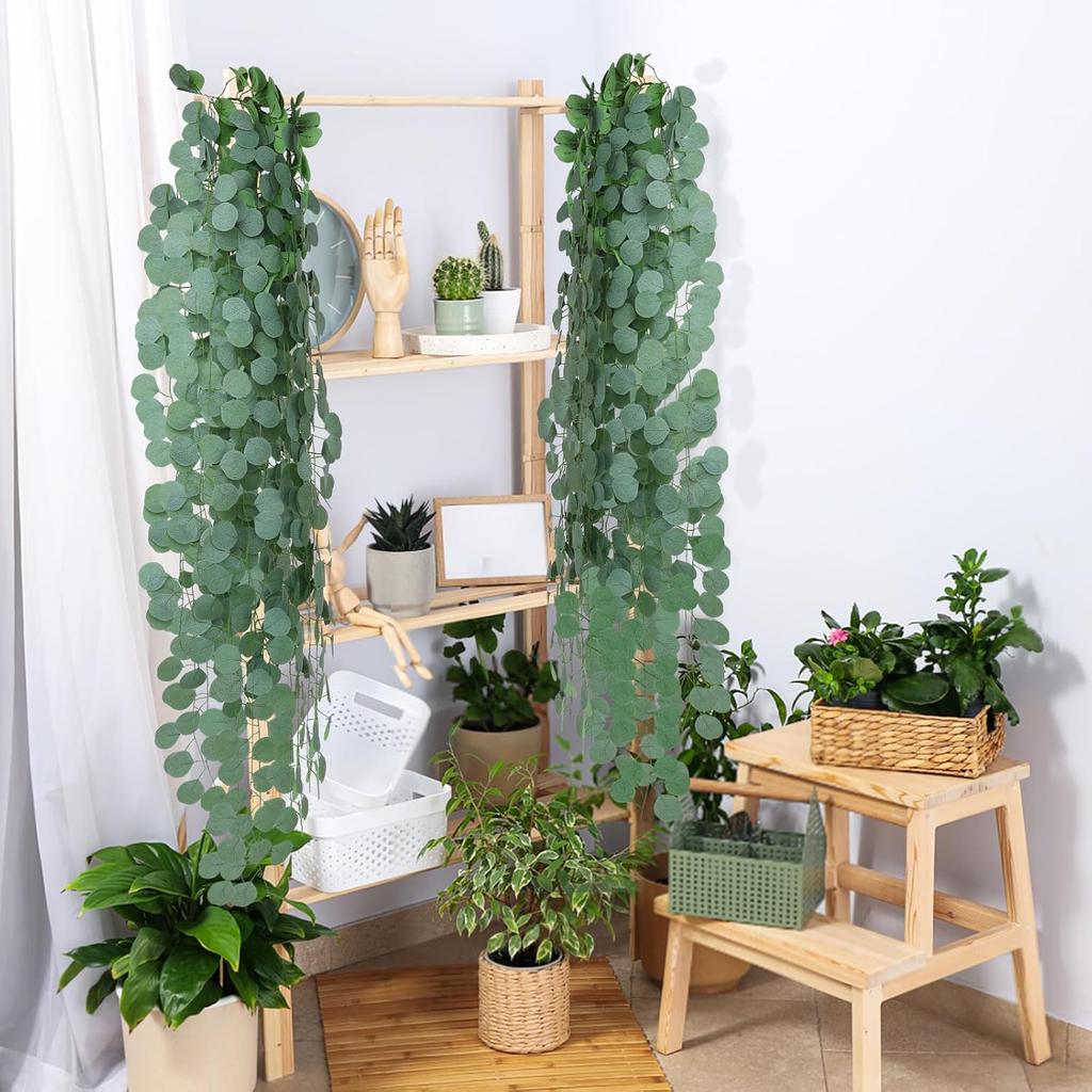 200CM Fake Plants Green Eucalyptus Leaves Lvy Vine Home Room Wedding Decor Wholesale Diy Hanging Garland Artificial Plants Cheap
