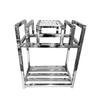 HPMILY Thickened Stainless Steel Cutting Board & Knife Rack with Wheels