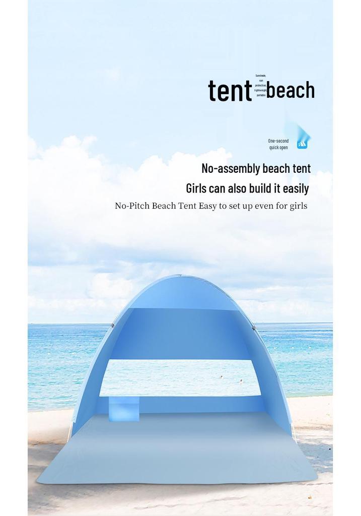 Tragbares Sonnenschutzzelt mit Schnellöffnung – Leicht, faltbar und familienfreundlich für Strand und Camping