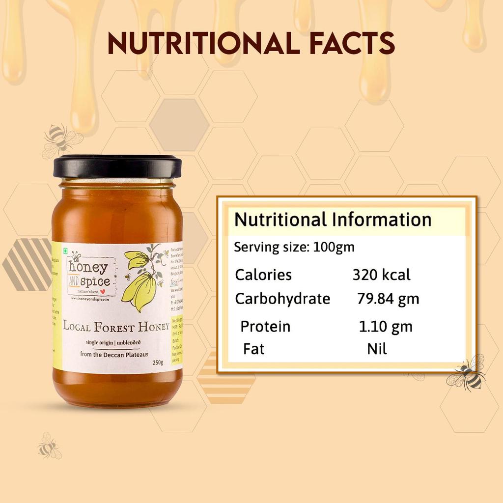 Honey and Spice Local Forest Honey Single Origin Unblended from Deccan Plateaus
