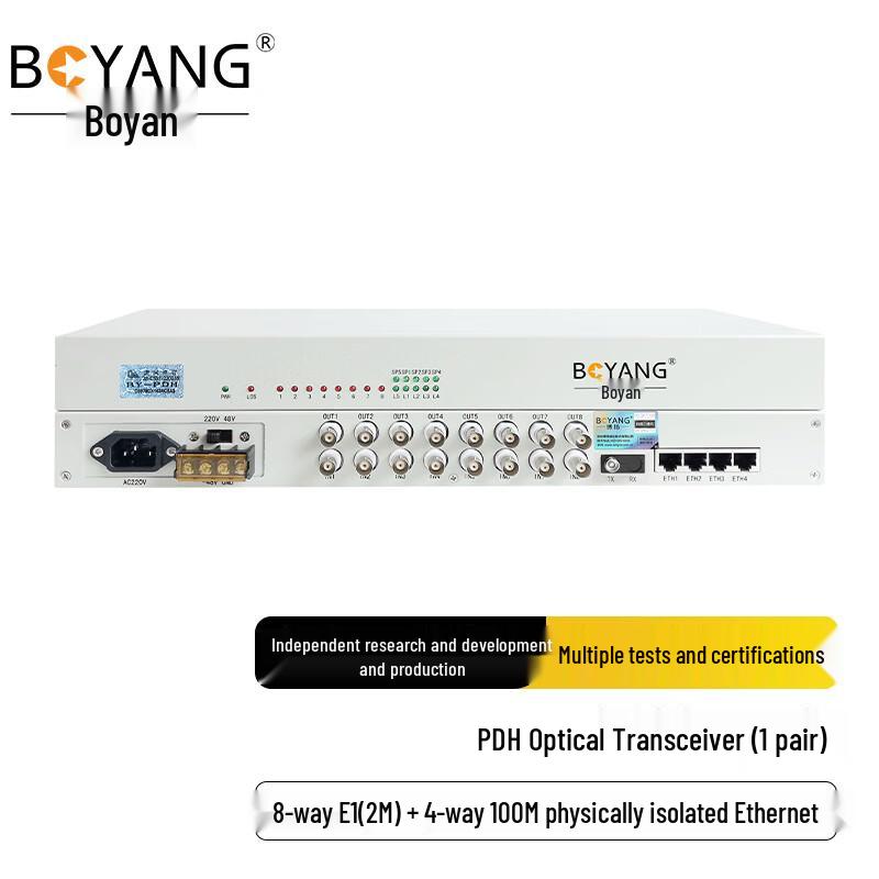 BOYANG PDH Optical Transceiver 8E1+4 Ethernet