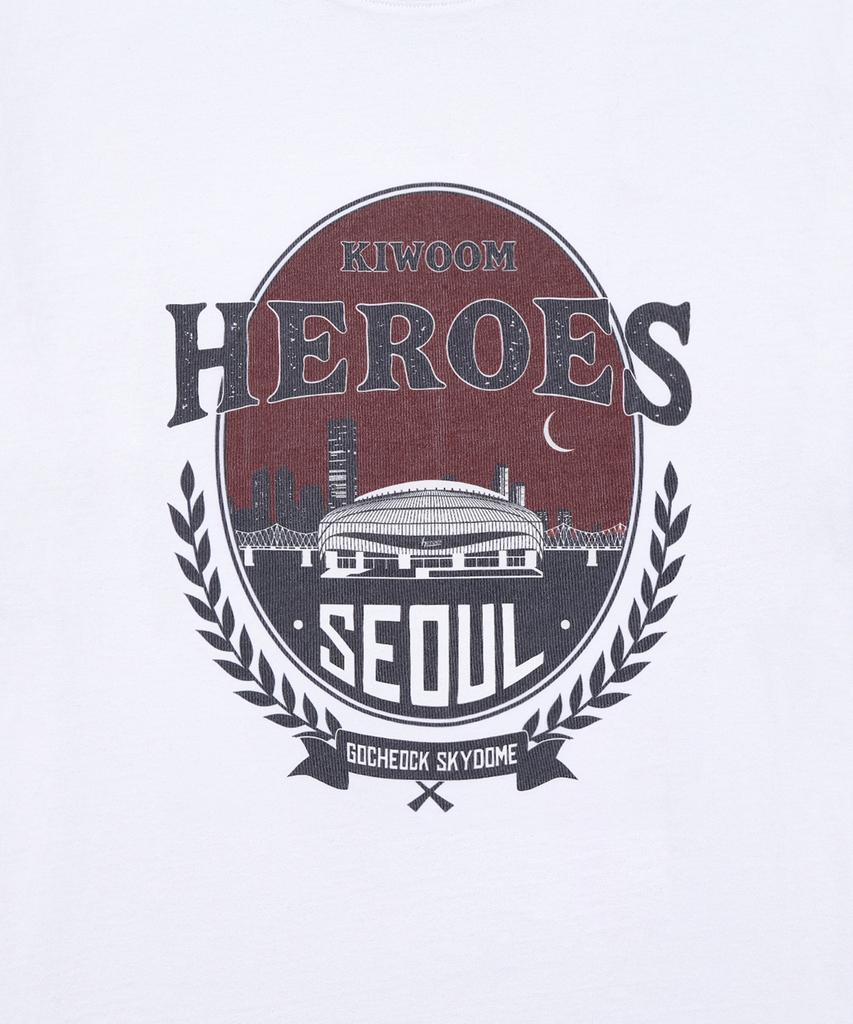 Hangugyaguwiwonhoe Musinsa X Kbo Ballpark Ver.2 Short Sleeve T-Shirt White [Seoul Kiwoom Heroes]