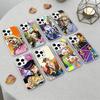 Coque de téléphone K-Anime Jojo's Bizarre Adventure Pour iPhone17, 16,15,14,13,12 Pro Max blanc Bonbon Mate Housse antichoc