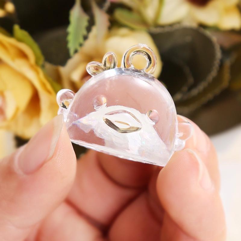 2pcs DIY Nightlight Happy Chicken Doll House Ornaments Car Ornaments Key Chain Children's Toys Stationery Bags and Other Pendants