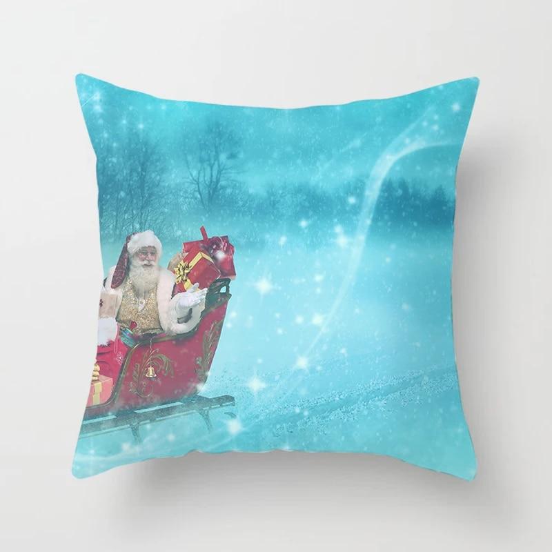 Santa Claus Christmas Pillow Set Sofa Gift Home Decoration Pillow Case Christmas Gift Pillow Case