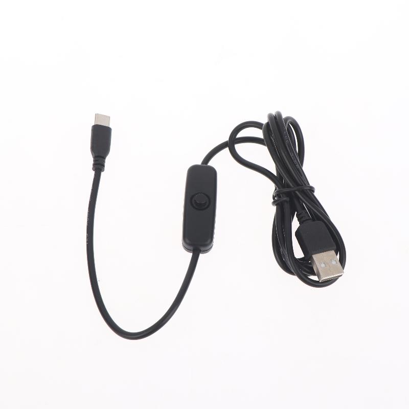 1/2/3 Pcs USB C Extension Cable For Raspberry Pi 3 4 Power Switch USB Male To Type C Male Adapter With On/Off Phone Laptop Parts