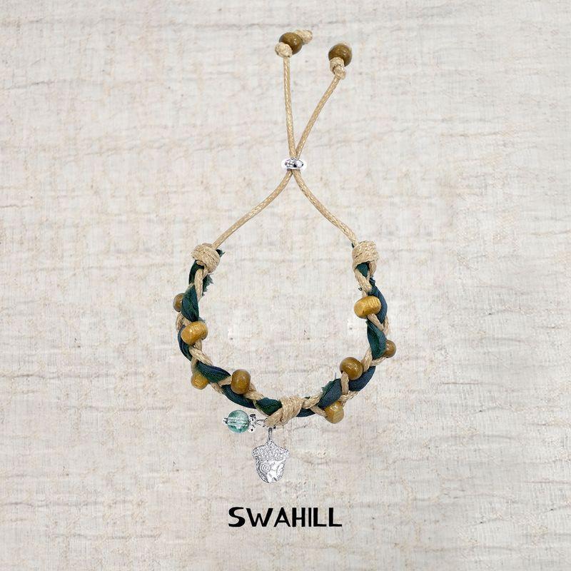 

Swahill Swayhill Фруктовый плетеный ручной ремешок Оригинальный дизайн Ретро Миноритарный Праздничный Браслет Мо Сюй Silver green fruit woven hand rope