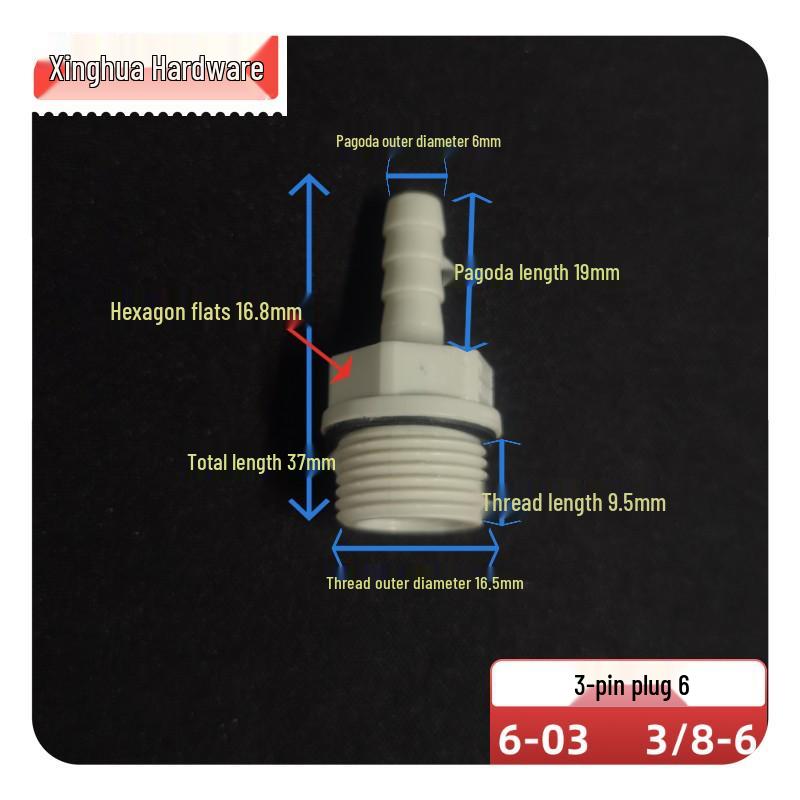 POM Anti-Corrosion Plastic Steel Connector with Internal and External Threads for Water Pipes and Tanks
