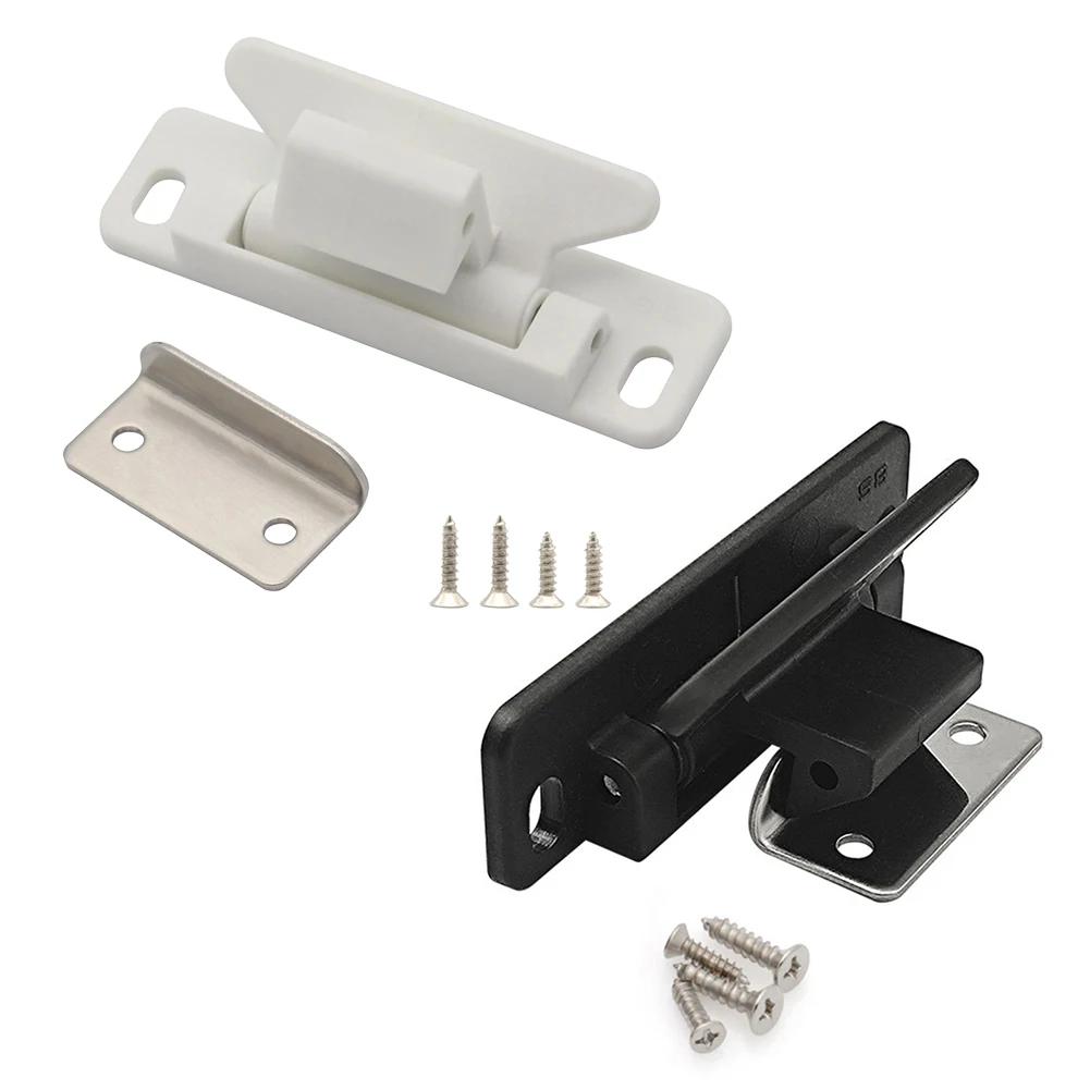 Schubladenverriegelungsmechanismus Wohnmobil-Schubladenriegel Weiße Sichere Schubladenriegel für Wohnmobile Wohnwagenzubehör Zweifarbiges Design