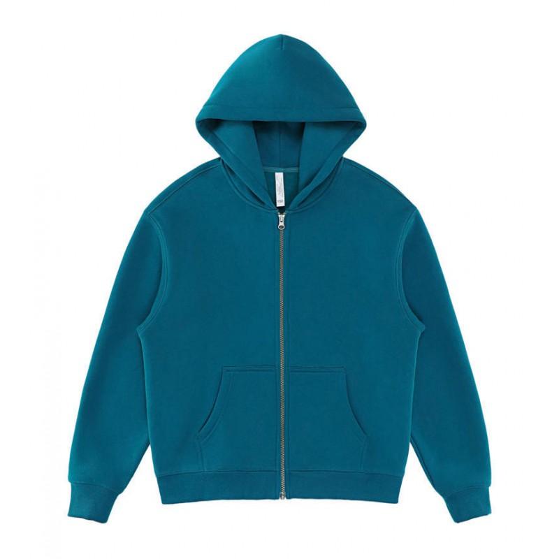 Set Tuta con Felpa con Cappuccio Foderata in Pile e Pantaloni Jogger Autunno Inverno 2025 Unisex Oversize Casual Tinta Unita