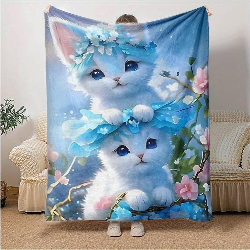 1pc Duck Patterned Throw Blanket Cozy Flannel Cover for Home Decor, Couch, Bed .W072