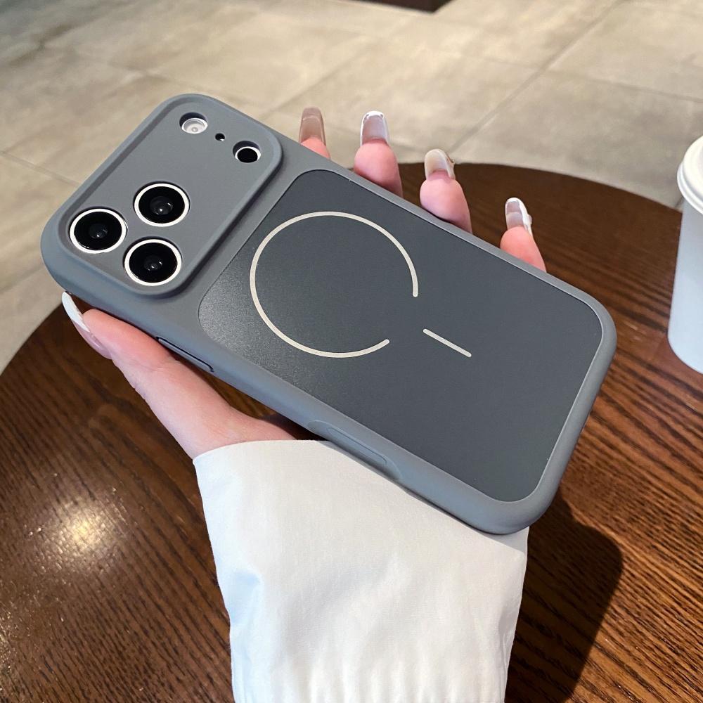 Luxury Liquid For Magsafe Phone Case For iPhone17 Air 16 15 14 Plus 13 Pro Max Magnetic Wireless Charging Solid Silicone Cover
