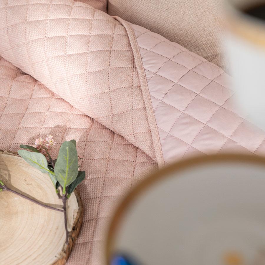 MOLLY Decorative bedspread, 220x240cm, powder pink